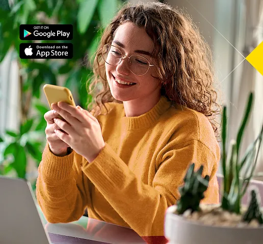 Recargar tu celular en línea, paso 3: descarga la aplicación Banca Móvil y regístrate.