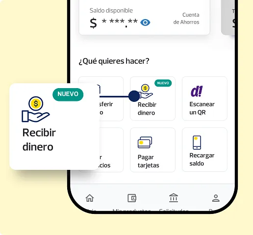 Crea el link desde tu Banca Móvil