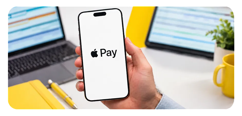 Cliente con Apple Pay en su celular