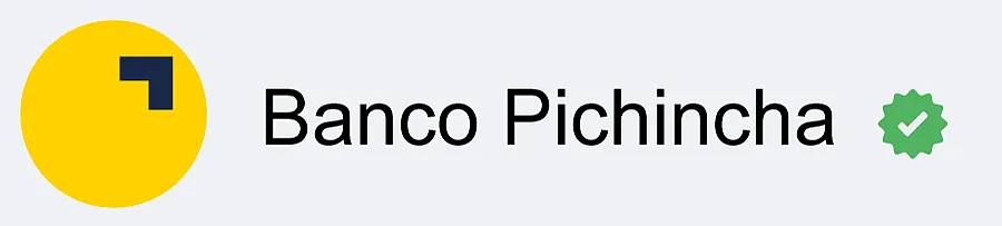 Perfil oficial de Banco Pichincha en WhatsApp.