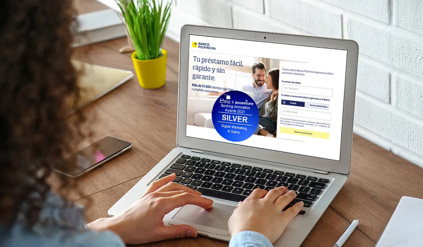 El innovador modelo de préstamos digitales de Banco Pichincha gana uno de los premios Banking Innovation 2021